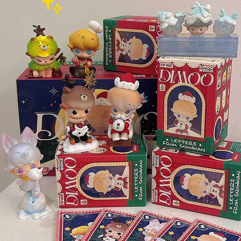 

POP MART DIMOO Letters From Snowman Series Blind Box Toys Guess Bag Mystery Box Mistery Caixa Action Figure Surpresa Model