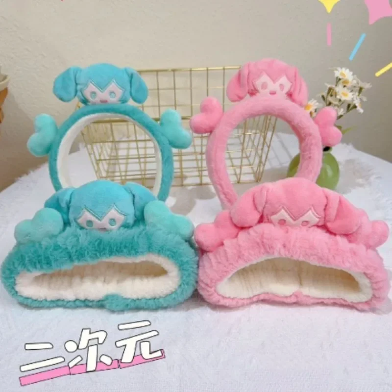 Cartoon Animation Hatsune Miku Plush Hair Band 2024 New Girls Cute Selfie Facial Wash Portable Set Hair orphans Christmas Gift