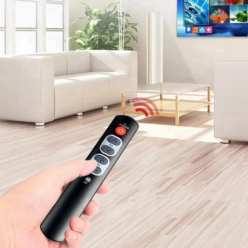 Smart Learning Remote Control TV Remote Control 6 Large Buttons For TV, Set-Top Box, DVD, VCR