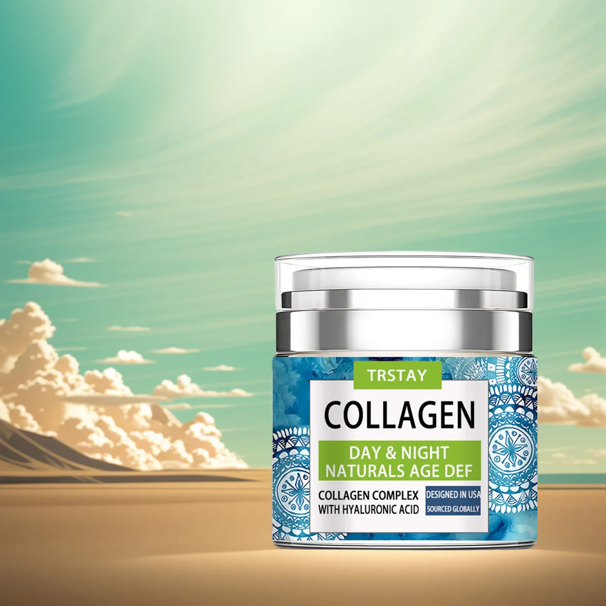 Collagen Face Cream, Mild and Non Irritating, Smoothes Wrinkles, Reduces Fine Lines, and Makes Skin Soft and Delicate