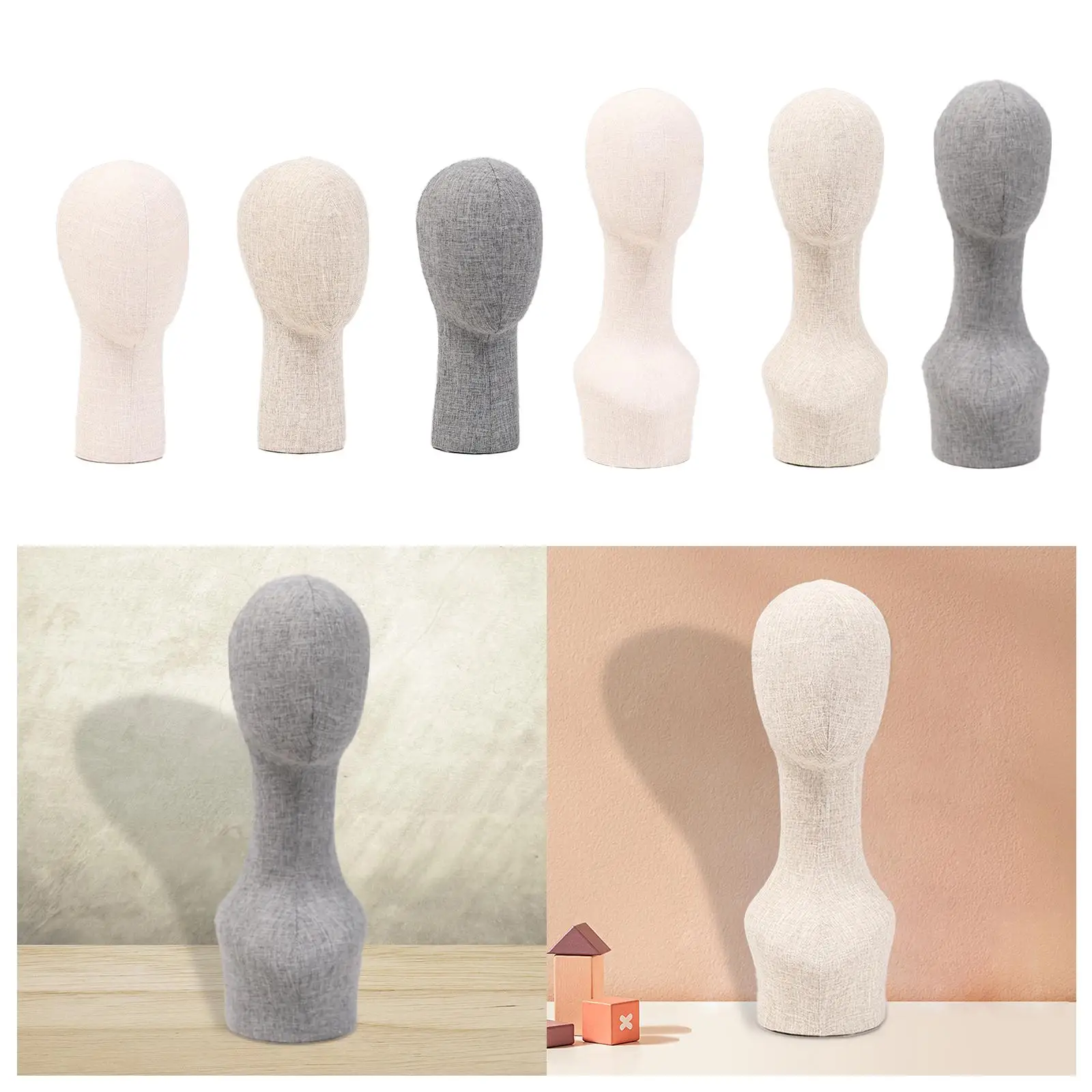 หัวหุ่นโชว์แบบมืออาชีพ หัวหุ่นอเนกประสงค์ ที่วางหมวก ที่วางวิกผม ขาตั้งโชว์หมวก สำหรับร้านขายหมวก เครื่องประดับ และชุดหูฟัง