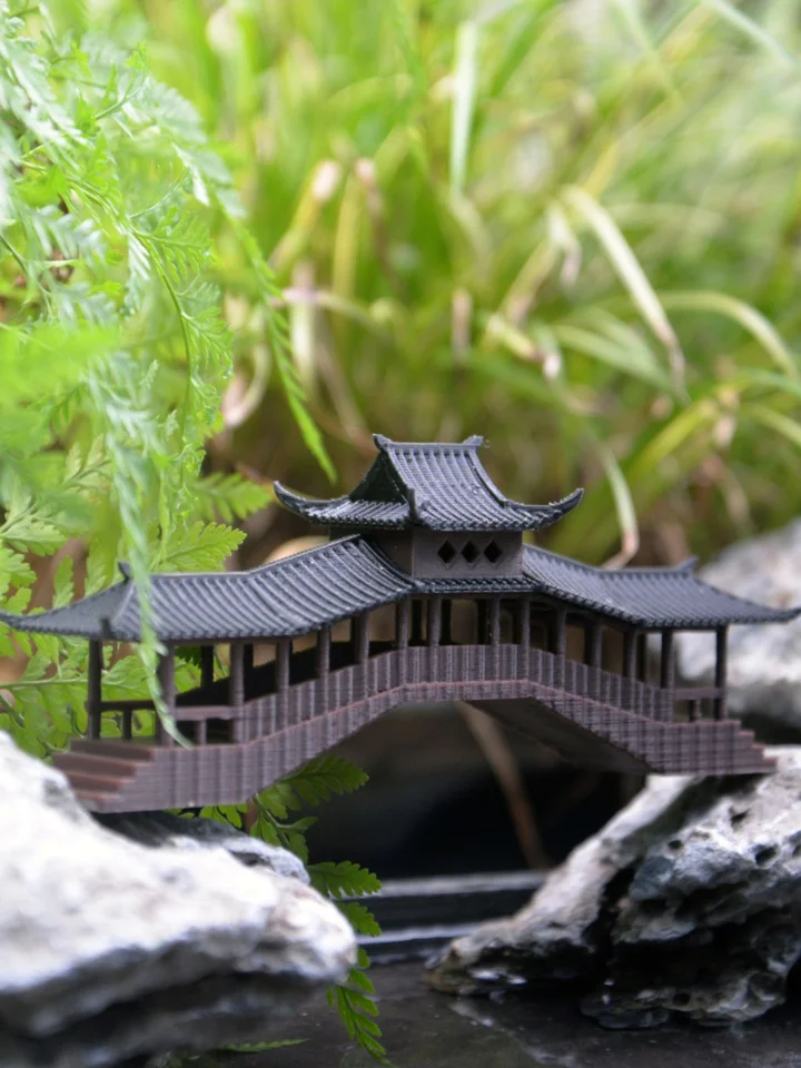Ancient Chinese Style Decoration on Rainbow Gallery Bridge, 3D