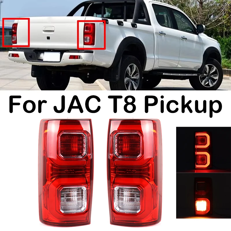 

New Car Rear Tail Light Rear Bumper Brake Lamp Taillight With Bulbs Wire Harness Tail Lamp For JAC T8 Pickup Car Accessories