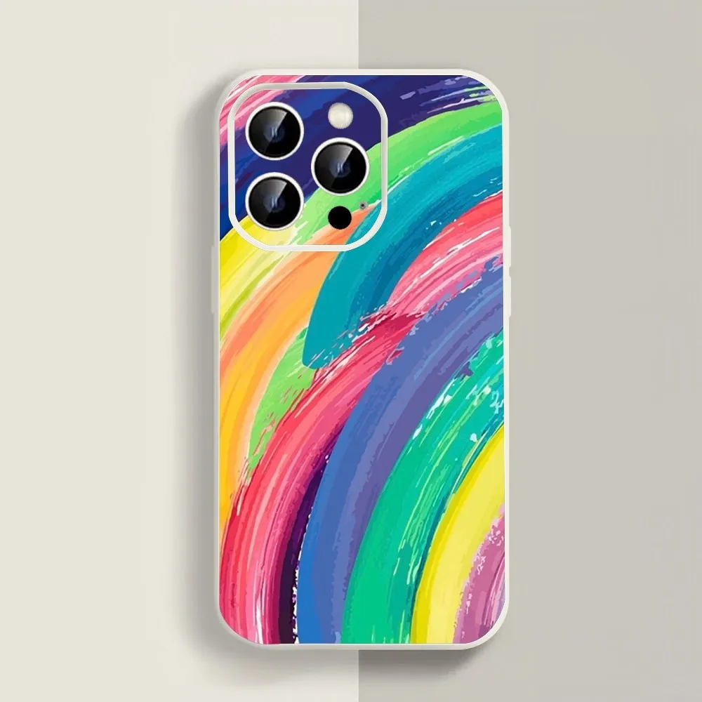 Watercolor Paint Palette Phone Case For Iphone 11 13 14 15 16 Pro Max X Xr Xs Max Se2020 12mini White Cover Case image 2