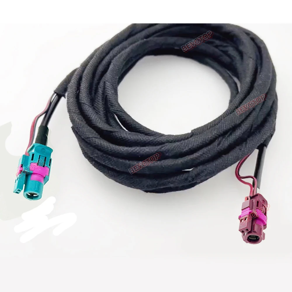 1PCS BEVOTOP 4+2 Pin LVDS Cable 6Pin Z to D Female to Female Straight / Right Angle 90° Jack HSD Line Car Video Wire Harness