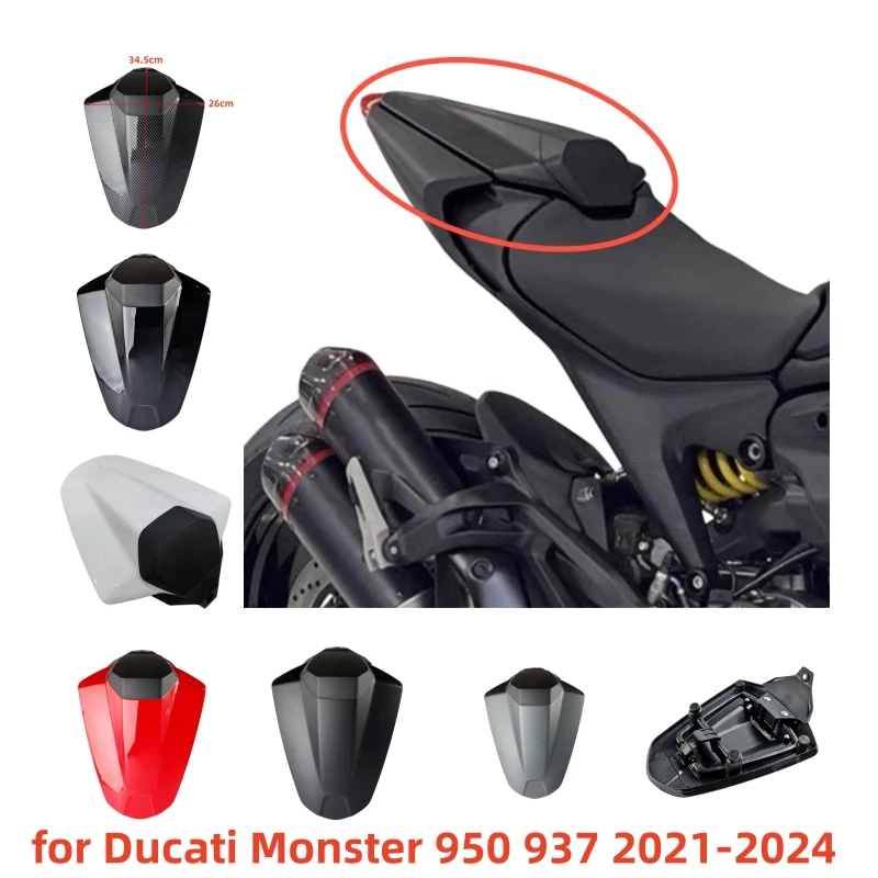 

Motorcycle back cover camel hump passenger seat cover fairing Passenger Pillion Rear Seat for Ducati Monster 950 937 2021-2024