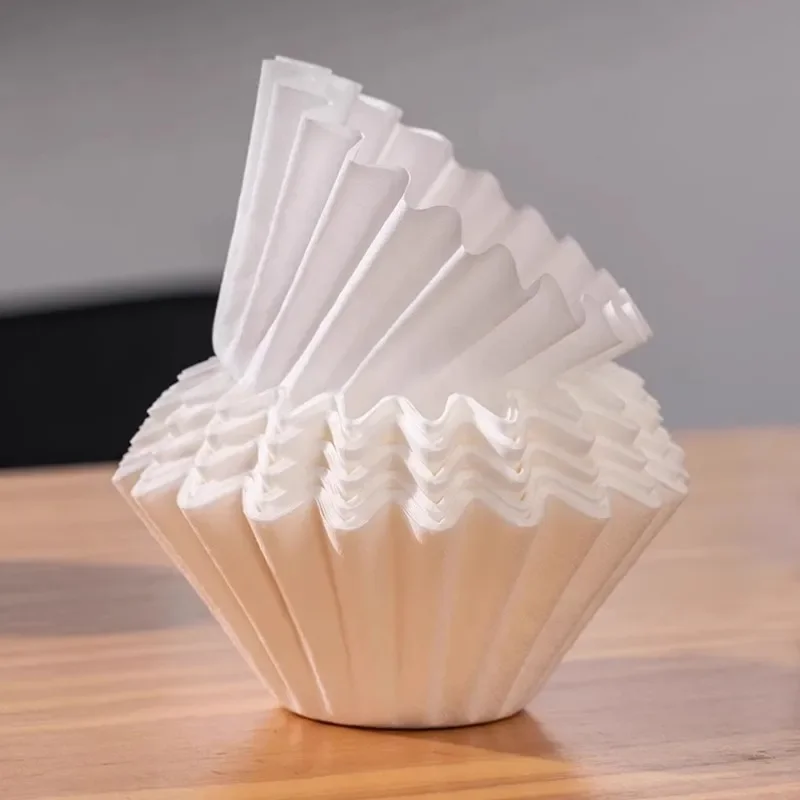 1-4 People Cake Coffee Filter Paper Filter Paper 50 Pcs/pack Drip Type Hand-brewed Coffee Origami Filter Cup Barista Accessories