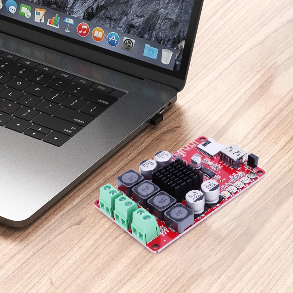 TPA3116 デジタルオーディオアンプボード TF カード U ディスクプレーヤー 2x50W Bluetooth 互換レシーバー FM ラジオ リモコン付き