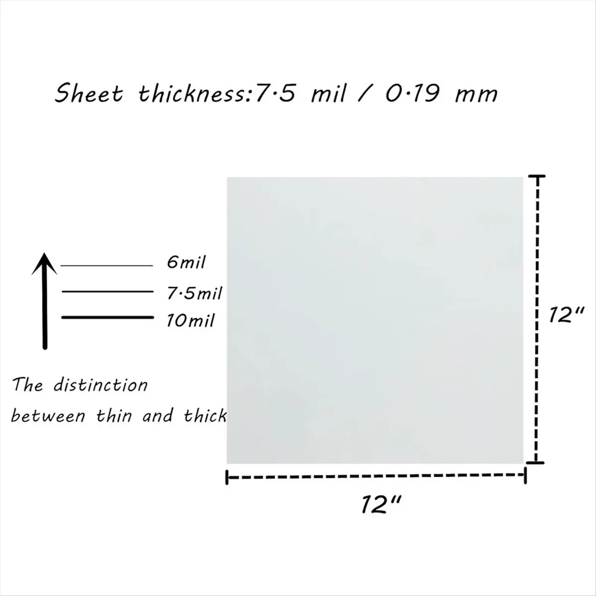 A159K 12 Sheets 7.5mil Sheet 12 X 12 Inch Milky Translucent PET Blank Stencil Making Sheet (7.5mil) SUMMER