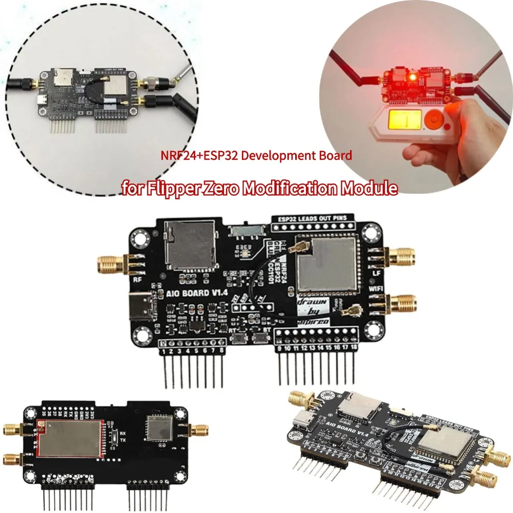 for Flipper Zero Modification Module NRF24+ESP32 Development Board 2.4G High Gain CC1101 Support NRF Sniffer Mousejacker