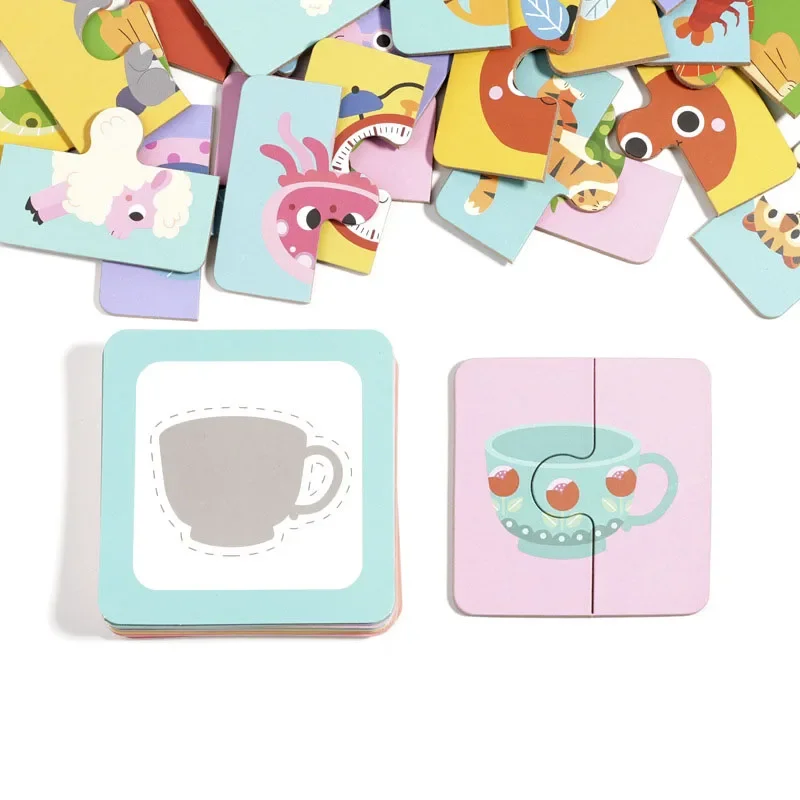 Montessori forma correspondência jogo de tabuleiro de madeira encontrar imagens sombra blocos frutas animais brinquedos educativos para crianças