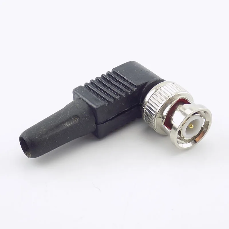 20Pcs wholesale Bnc Male Connector L 90degree Coaxial Cable Rg59 Cctv Accessories For Cctv Video audio Security System E1