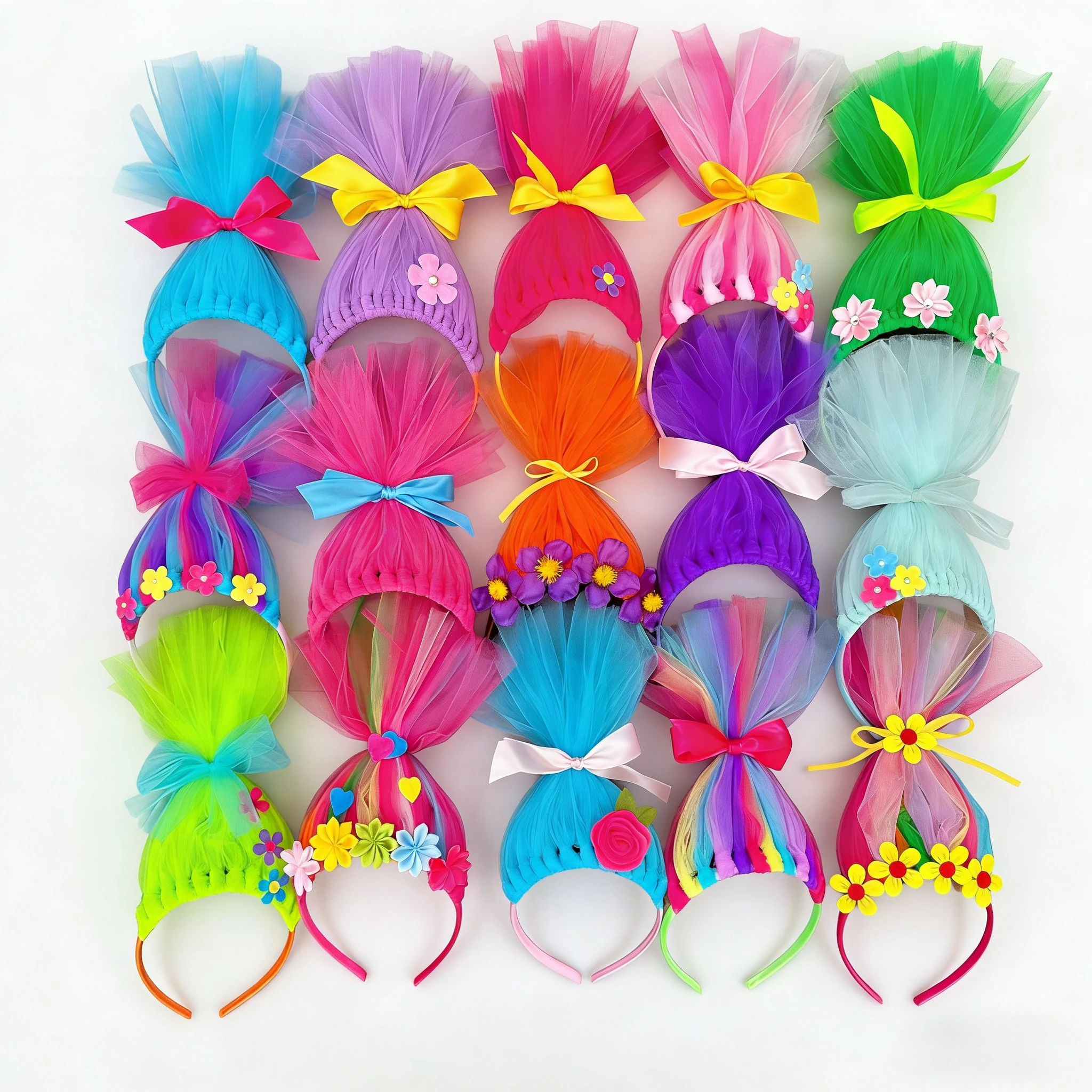 New Halloween Magic Elf Cosplay Headband Princess Poppy Trolls hair hoop Performanc Birthday Party Hair Accessories
