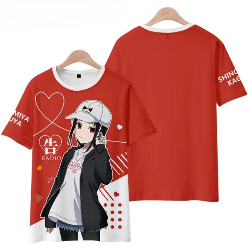 Anime Kaguya Sama Love Is War 3D Print T Shirt Men Women's Fashion Vintage T-shirts Harajuku Short Sleeve Oversized T Shirts