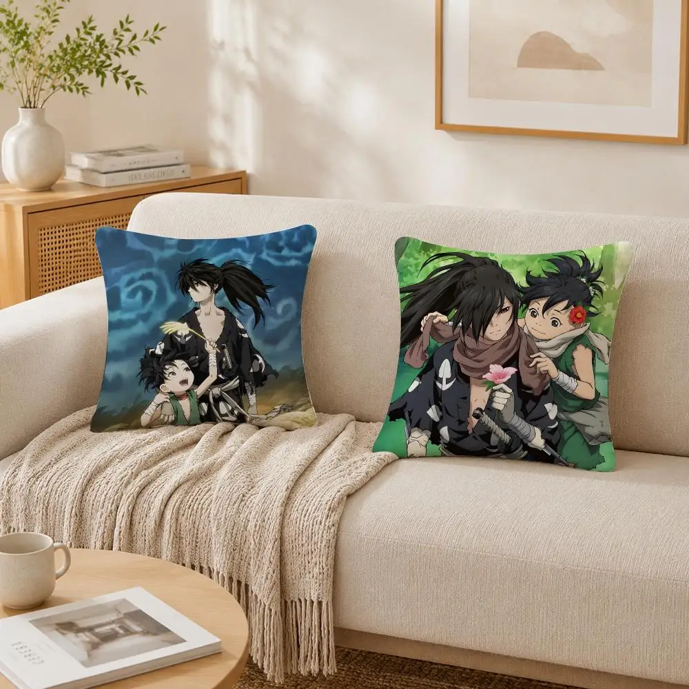 Anime The Legend Of Dororo And Hyakkimaru Cushion Cover Decorative Pillow Case With Hidden Zipper Cutecore Room Decor For Home