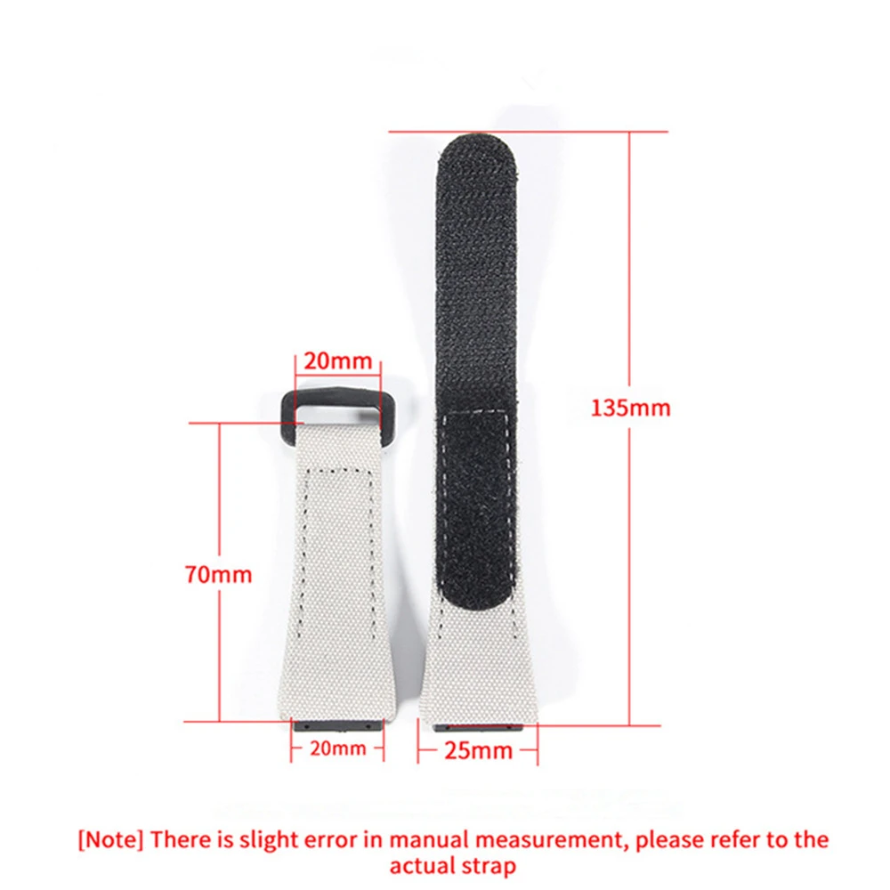 For RM50 RM53 Nylon canvas waterproof men's watch strap Ring buckle leather Bracelet Screw style watchband 25mm accessory tools