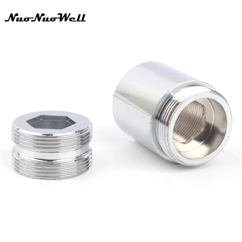 2PCS Stainless Steel Lengthened M22 to M22 Thread Connector Faucet Joints Water Tap Adapter  Water Purifier Accessory