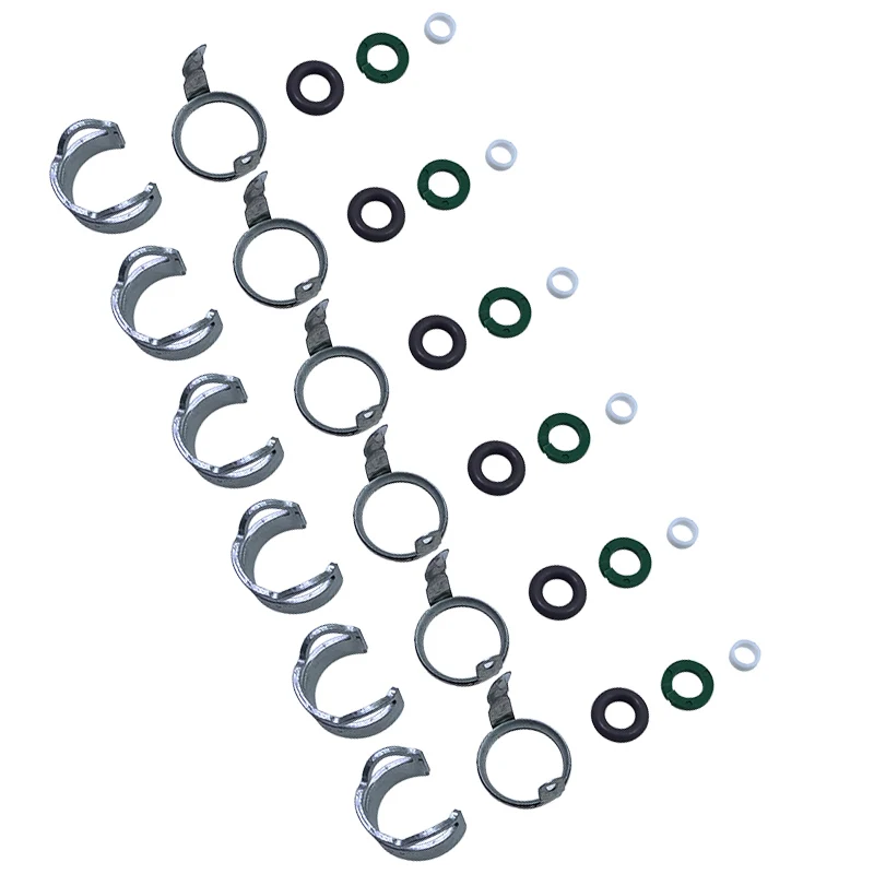 6Pcs Fuel Injectors Seals Repair O-ring Kit For A4 A5 A6 A7 Sportback Q5 06E998907 06E 998 907 G 06E998907G 06E 998 907