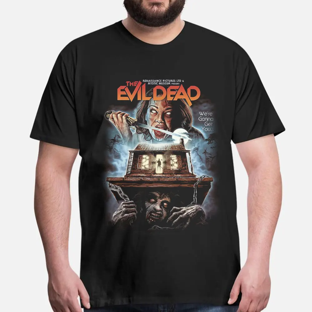 80s Horror Movie The Evil Dead Short Sleeve Crewneck T-Shirt for Halloween 0623 Zombie Night Graphic Tees All size tops S-6XL