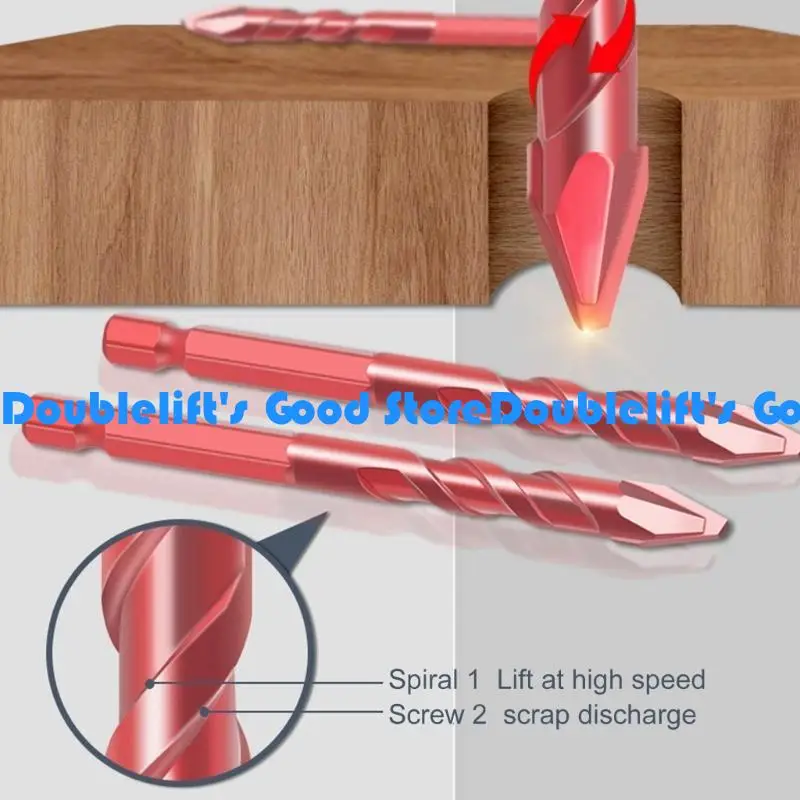 

652F 2/3/4/5Pcs Tile Bits Eccentric Drill Super High Hardness Porcelain Ceramic Punching Rock Glass Opener