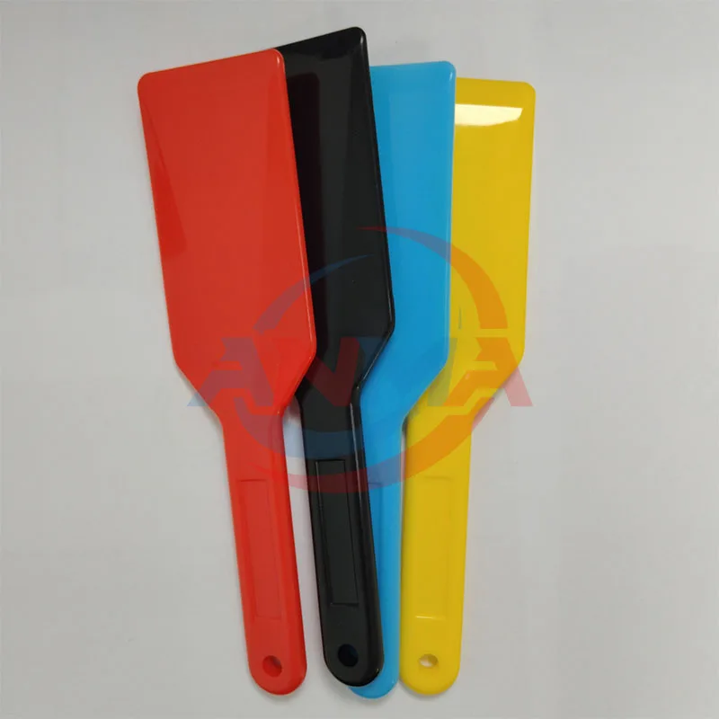 4Boxes=16Pcs Plastic ink scraper Including Red, Blue, Yellow, Black Four colours Plastic Ink Knife Offset Printing Machine Parts
