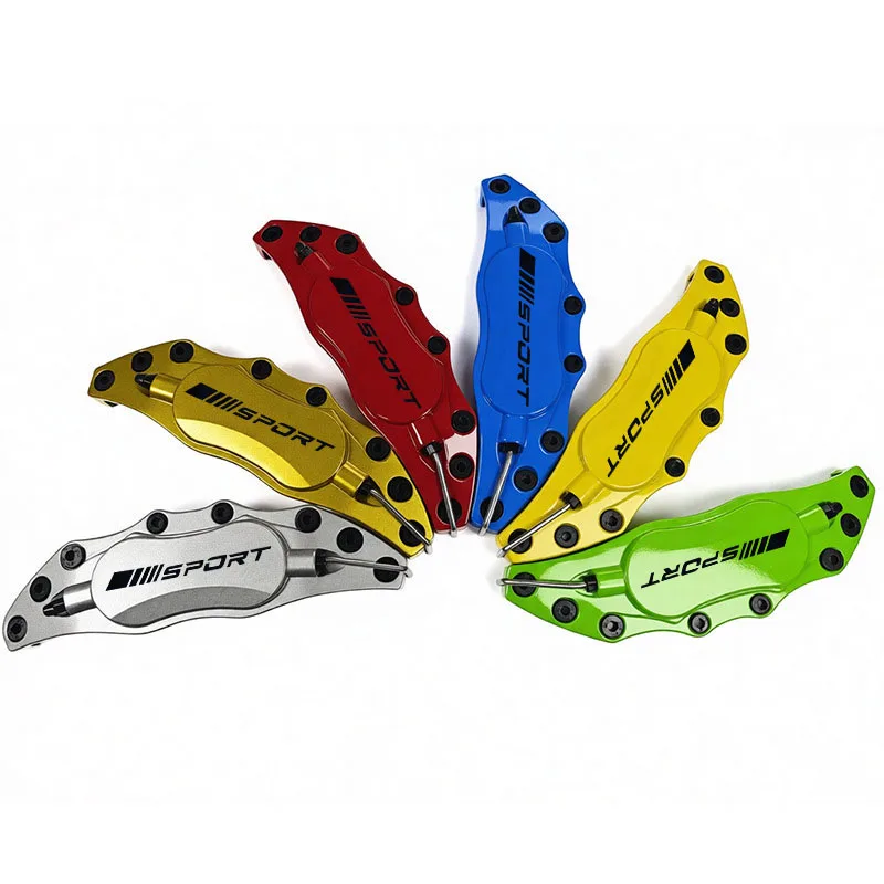 4 Pcs Metal Car Wheel Brake Caliper Covers With Black Sport Logo For Audi Bmw Mercedes Benz VW Peugeot Toyota Cupra Lexus Honda - view 5