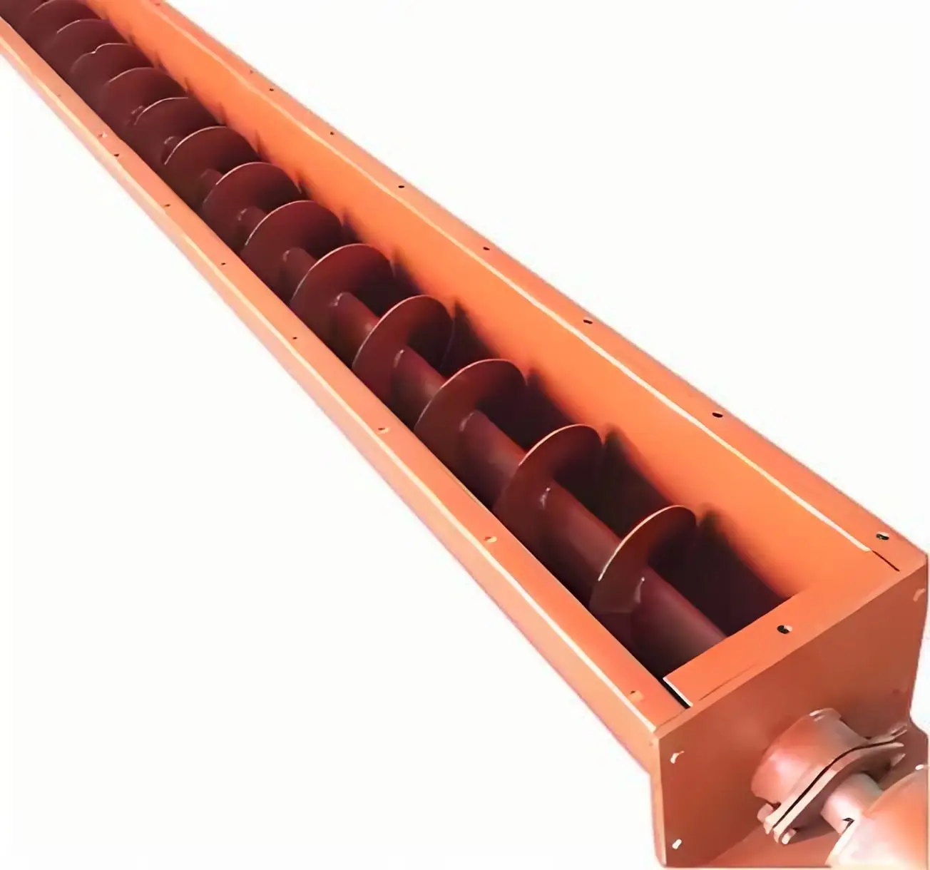 Heated Spiral Conveyor For Grain-Resistant Hot Cement Applications