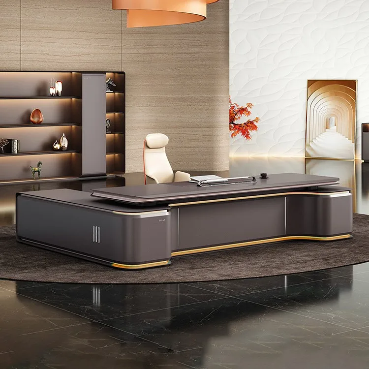 

Письменный стол Boss, простой современный высококачественный легкий роскошный стул, офисный стол с краской, президент