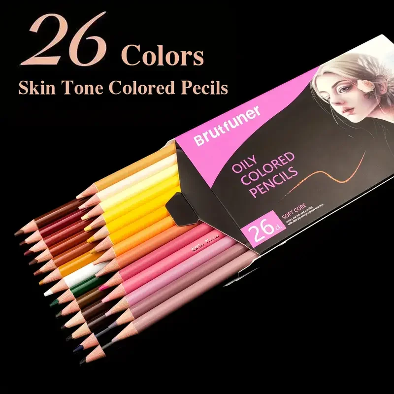 12/24/50/72 قطعة أقلام رصاص ملونة - Premier Soft Core 24 لونًا فريدًا بدون مكررة مجموعة أقلام رصاص ملونة لكتب التلوين للبالغين