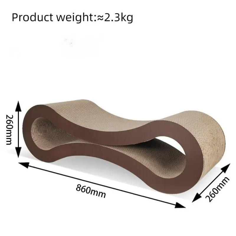 Cat Scratcher Cardboard Scratching Pad House Bed Furniture Protector Infinity Shape