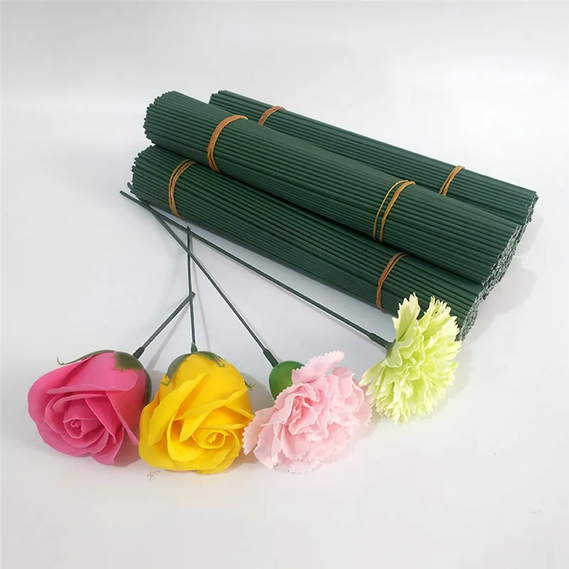 A02M-عصي سلكية حديدية (14 مقياس)، حزمة 100 قطعة - طول 12 بوصة مثالية للحرف اليدوية الزهرية والمشروعات الفنية الأخرى