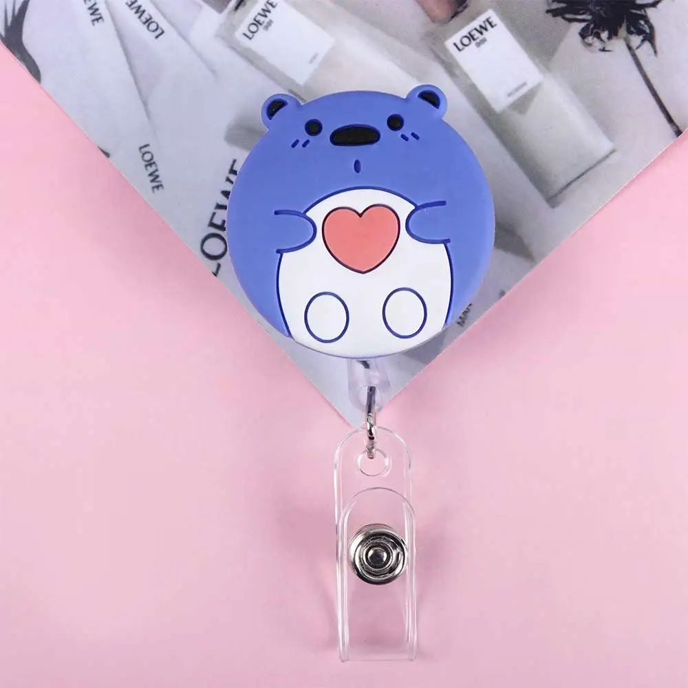 Bunny Keys Lanyard Chest Card Work Card Clip Panda Nurse Badge Holder ID Card Clips Retractable Badge Reel Name Card Holder