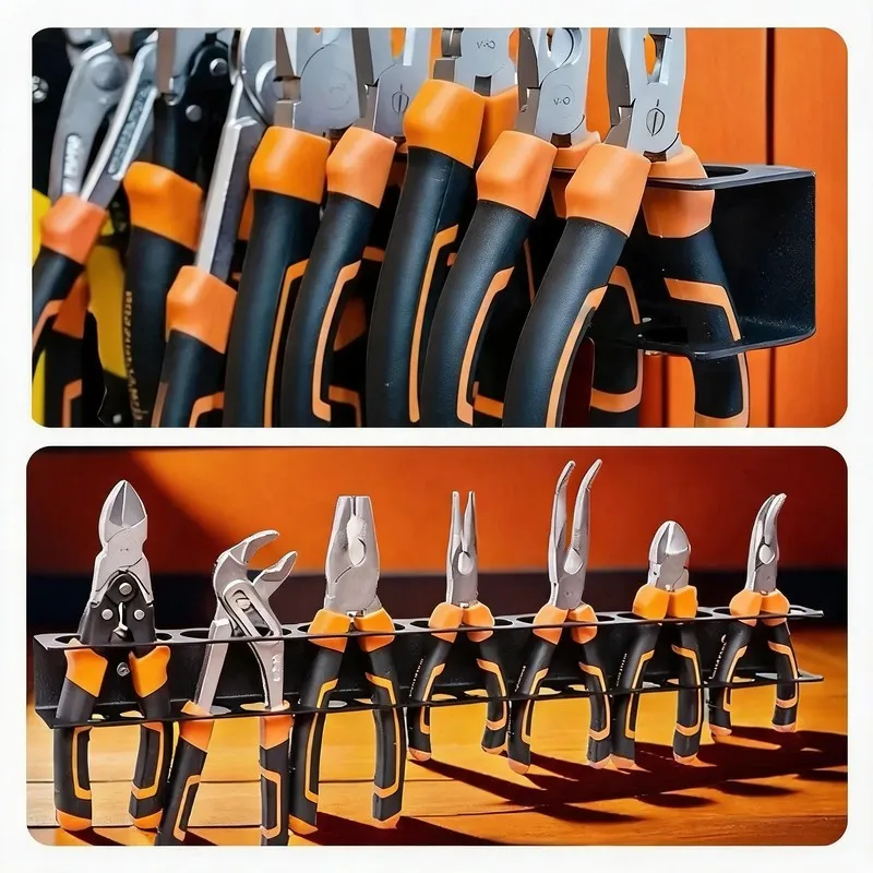 Wall Mount Pliers Holder Organizer Heavy Duty Hand Tool Storage Rack for Wrench Hammer Screwdriver Garage Tool Organizer
