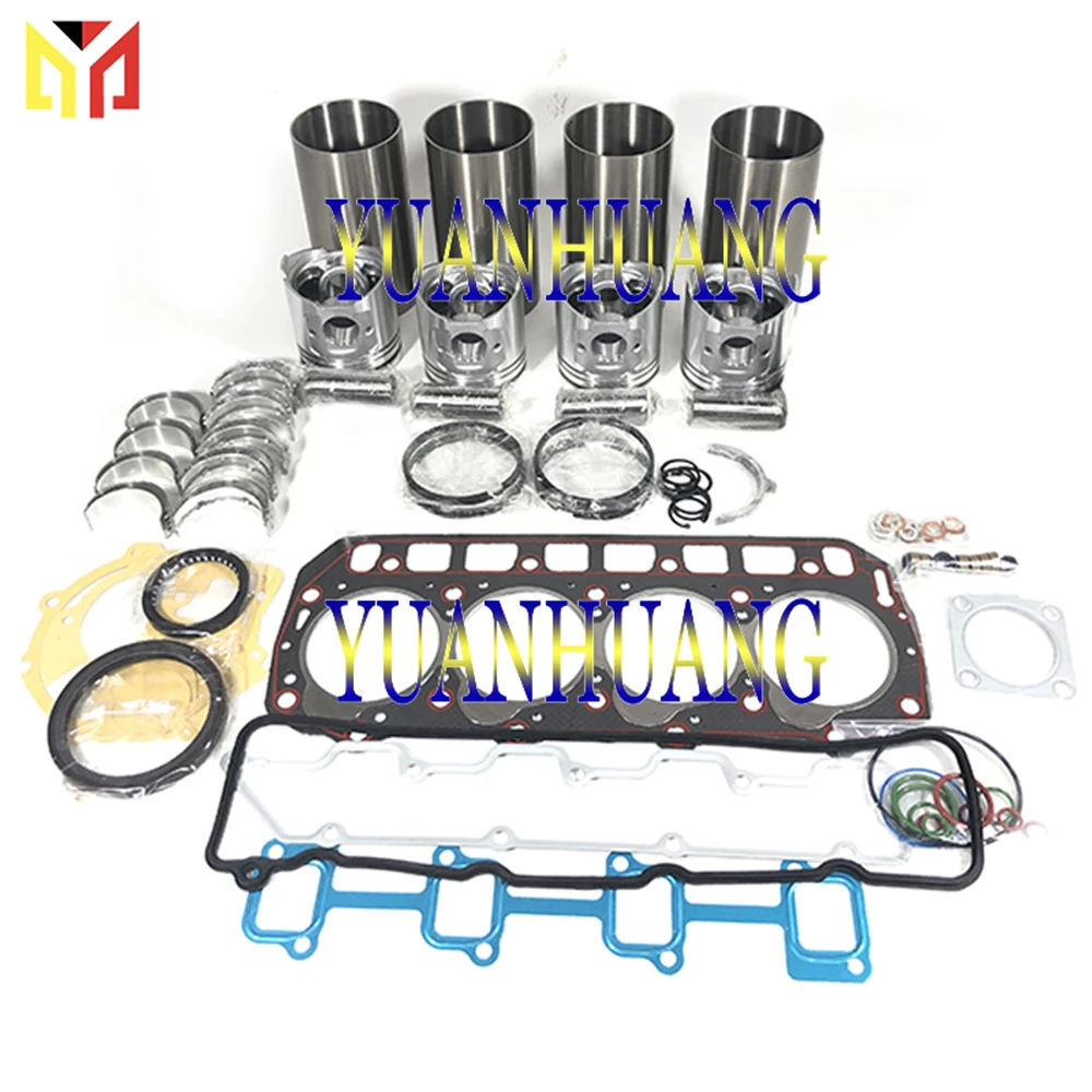 

4D55 Engine Rebuild Kit Overhual Repair Gasket Set For Mitsubishi Diesel Liner Piston Ring Bearing