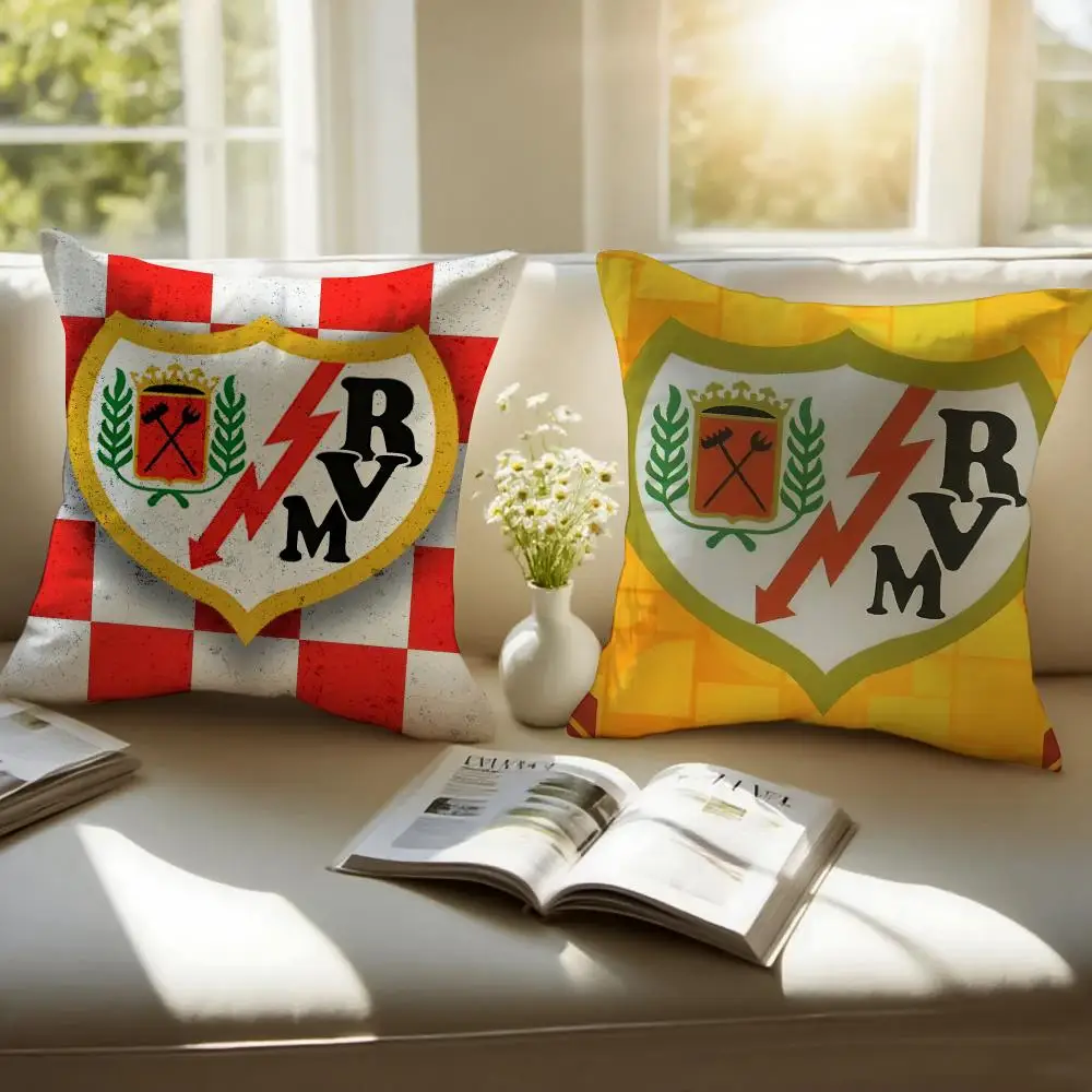 Sports Club V-Vallecano de Madrid S A D Cushion Cover Pillowcase Anti-dustmite Invisible Zipper Short Plush Sofa Cushion