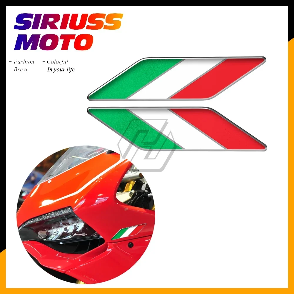 

3D полимерные наклейки на бак мотоцикла, итальянские наклейки с крыльями, итальянские наклейки, чехол для Aprilia Ducati Yamaha Suzuki BMW MV Kawasaki