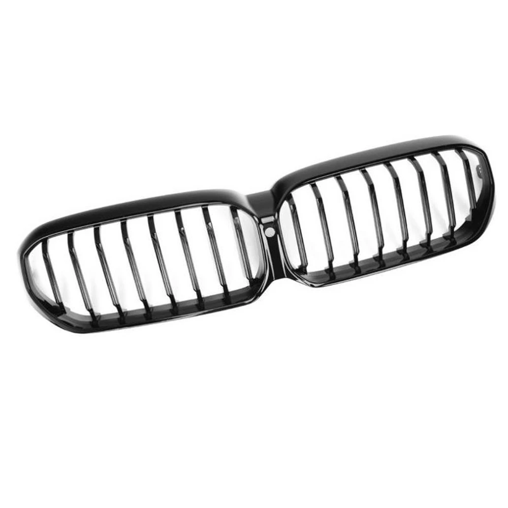 Car Front Grille Grill Vertical Bar Upper Bumper Hood Mesh W/ Camera Hole For BMW G30 G31 LCI 2021 2022 Avanced Version