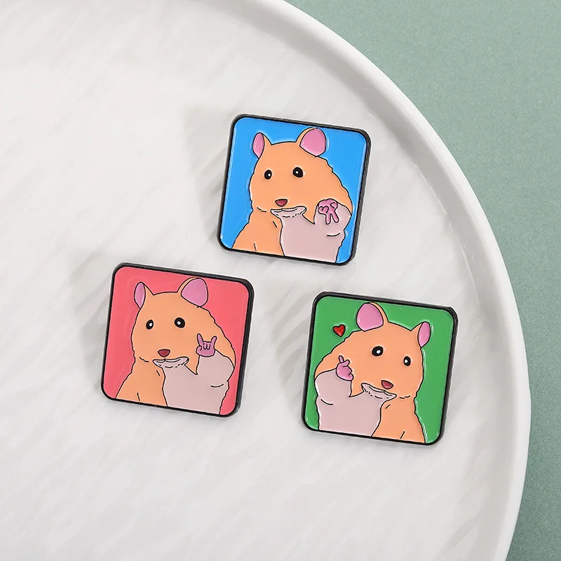 Cute Animals Brooches Creative Hamster,Corgi,Pet Dog,Sunglasses Fox,Penguin,Flame Rabbit,Dolphin,Butterfly Lapel Pins Jewelry