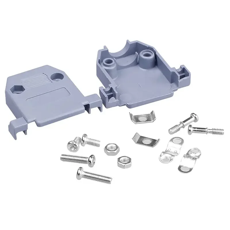 DB15 Conector soldado Kit de caja de placa adaptadora de terminal RS232 de 15 pines 10 macho 10 hembra