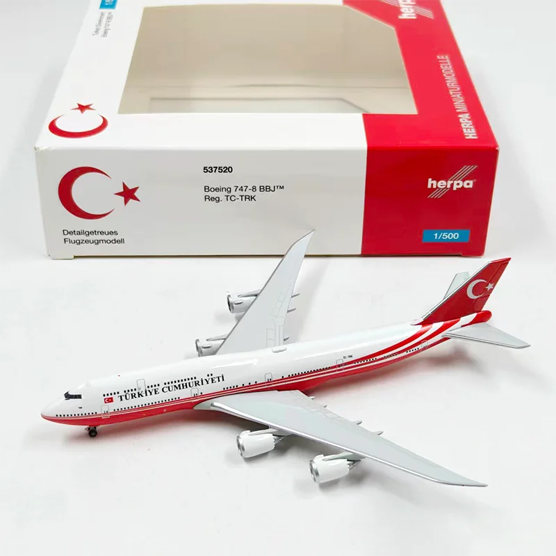 

herpa Diecast Alloy 1:500 Scale Boeing 747-8 BBJ 537520 Airplane Model For Display Collections