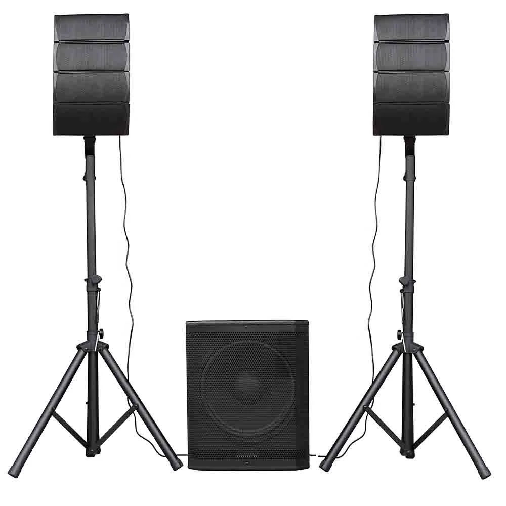 Sistema de Sonido PA con Subwoofer Activo de 15 Pulgadas y 1600W, Conjunto de Karaoke, Caja de DJ de 2.1 Canales, Bocina Parlante
