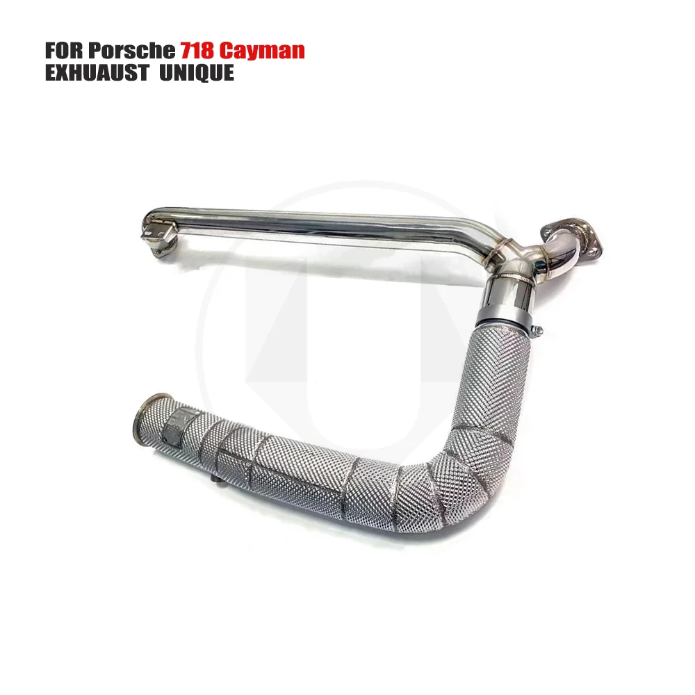 

UNIQUE Car Accessories Exhaust Downpipe High Flow Performance for Porsche 718 Cayman With OPF Catalytic Converter