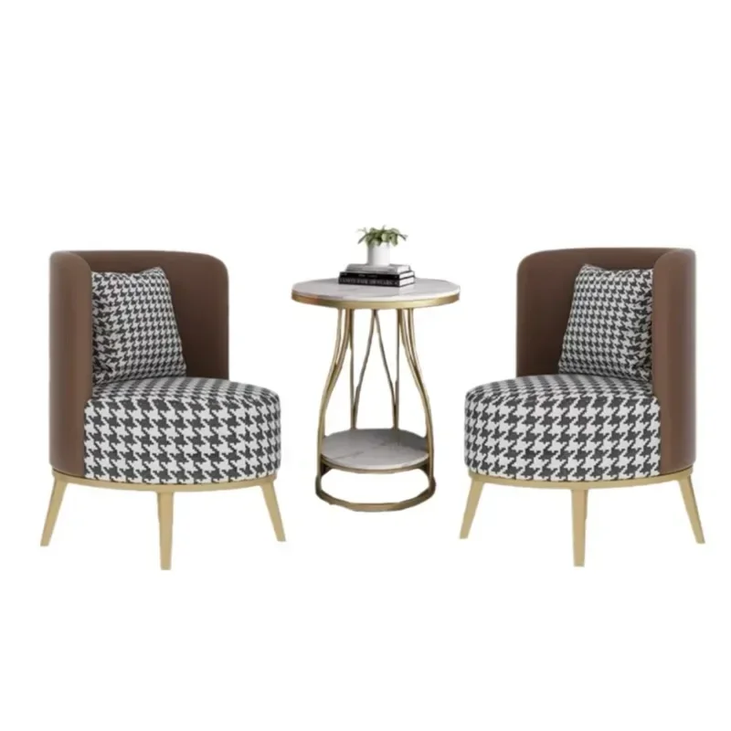 Household balcony sofa Internet celebrity small coffee table casual negotiation table and chairs three-piece set