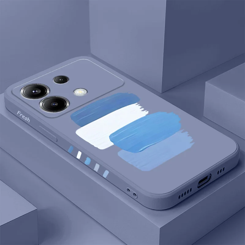 

Simple Color Blocks Phone Case For Xiaomi Poco F7 X7 X6 F6 M6 M5 M5S F5 X5 F4 X4 M4 F3 M3 X3 Pro 4G 5G GT Silicone Cover