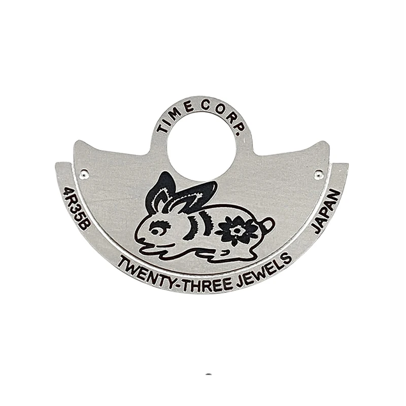 Серебристый механизм NH35 NH36, молоток, ротор, металлическая нашивка, подходит для NH34 4R35 4R36 NH35 NH36, механизм SKX007 SRPD, ремонтная часть механизма часов