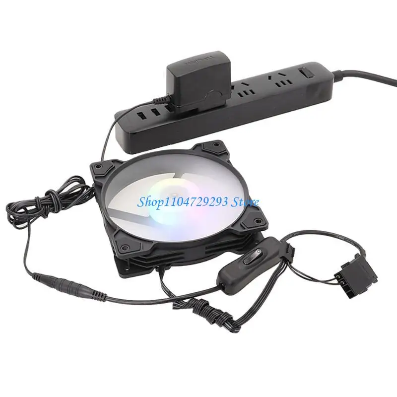 

Y2GD DC5.5x2.1mm Plug to 4Pin for Molex Link PC Case Fans to External Power 13in Cord