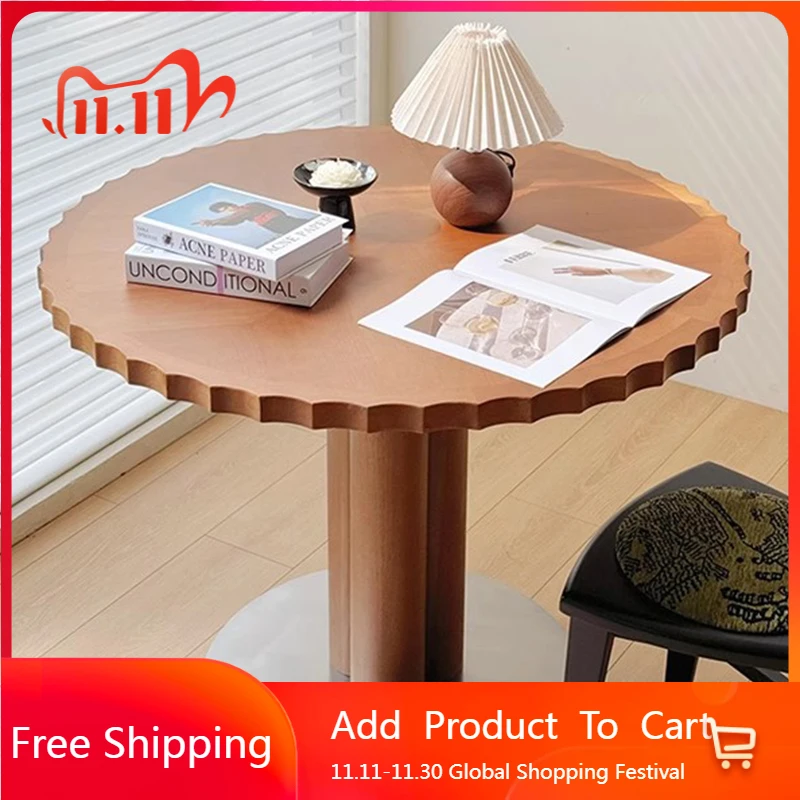 

Round Small Dining Table Side Chairs Kitchen Restaurant Dining Table Balcony Lounge Camping High Mesas De Jantar Home Furniture