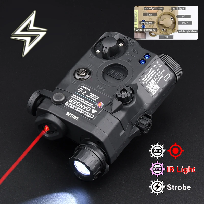 

WADSN Airsoft UHP AN PEQ-15 PEQ15 LA5C Red Dot Green Blue IR Fill Light Laser Indicator Weapon Scout Light LED Strobe Flashlight