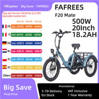 Fafrees F20 Mate Cargo Bike 20 Inch 48 V 18.2 Ah Battery, Electric Bicycle 180 kg, E Bike Tricycle for Adults, Folding Bike