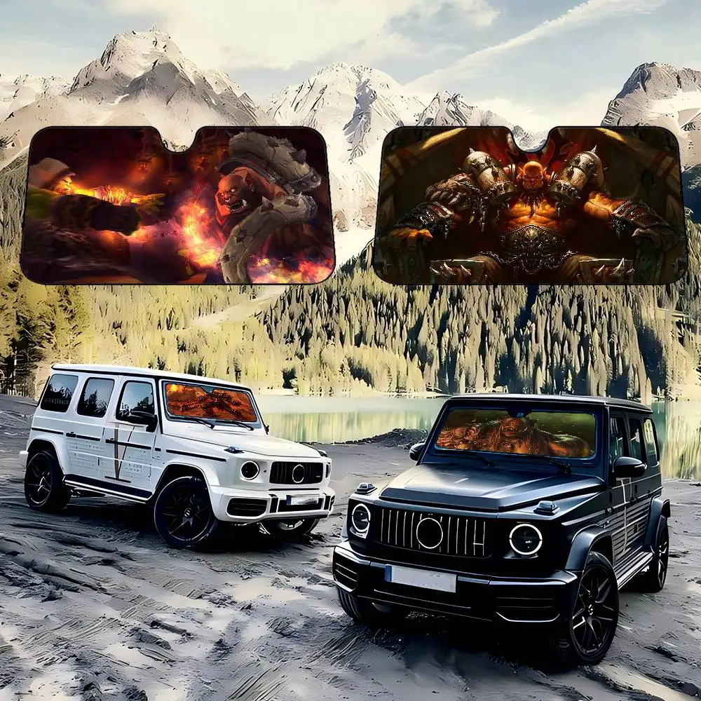 

Grom Hellscream Windshield Sun Shade For Car SUV Truck Front Window Sun Shade Accessory Visor Protector Shield Cover